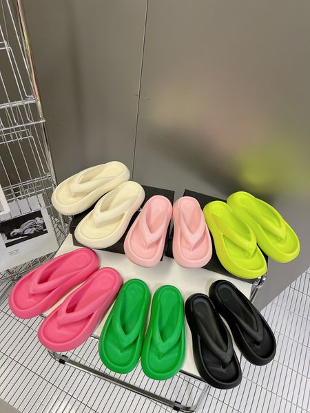 

10a original quality women's men's sandals high heels flat shoes luxury brand fashion summer beach flip flops sandals size 35-41, Black