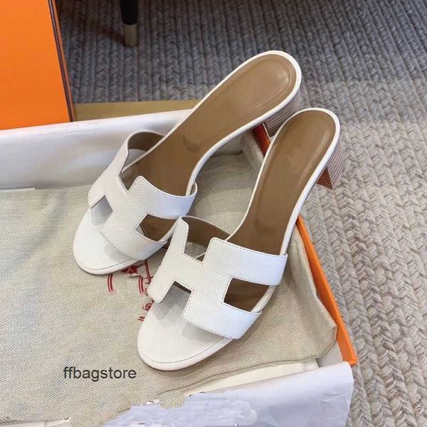 

genuine slipper oran sandal celebrity orans h slippers lady fashion women high version women leather wear flip flops vacation flat bottomed