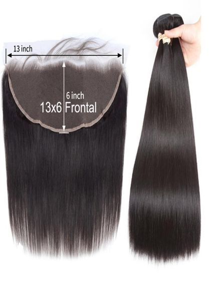 

13x6 lace frontal with bundles body wave brazilian straight bundles with frontal remy human hair ear to ear lace frontal with bund6135641, Black;brown