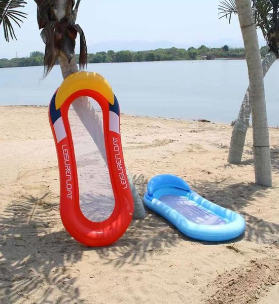 

air inflatable bow style floating raft chair floats tubes environment protection foldable back row sunshade swimming nflation toy6517700