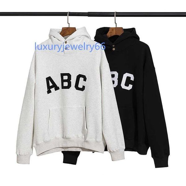 

men's hoodies sweatshirts mens womens hoodies fashion letter abc gray/black hoodie autumn winter round neck long sleeve hooded pullover
