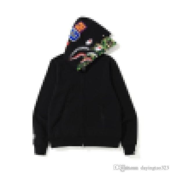 

bap hoodie a bathing ape camouflage double hat head sweatshirt jacket6704517, Black
