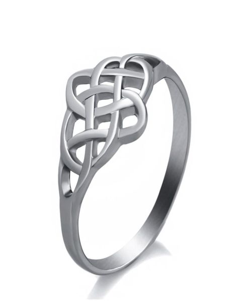 

classic vintage women ring celtic carter knot stainless steel ring anniversary and gift of lover silver ring us size 5121979658