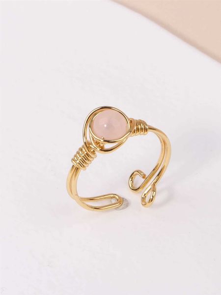 

women's accessories stone decor cuff ring, Silver