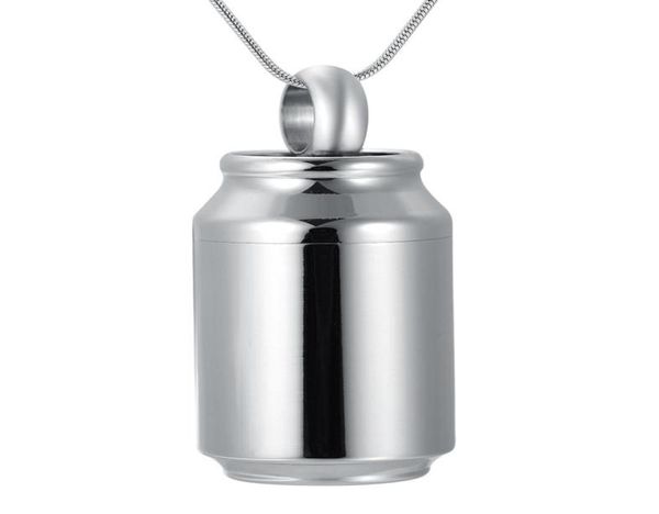 

personalised coke can stainless steel perfume bottle pendant factory whole cremation jewelry paw print necklaces f3538400, Silver