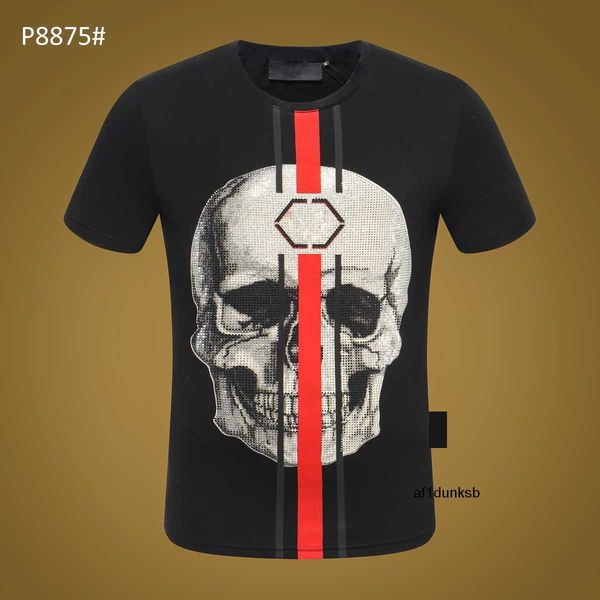

dollar skull shirt plein brand bear philipps diamond t mens short sleeve tshirts brown bear men tee oneck designer skulls tshirt tees 18vhz, White;black