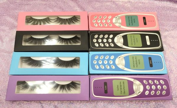 

new styles of 25mm 3d mink fluffy lashes with soft paper box phone cases for eyelashes 4 colors you can choose fdshine5098885