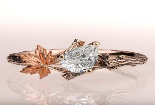

wedding rings twig and leaf engagement ring gemstone maple ring8764772, Slivery;golden