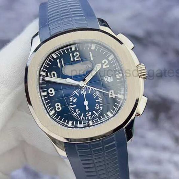 

elegant sports chronograph wrist watches peta p 5968 series blue disc platinum time function men's complete set designer luxury style, Slivery;brown