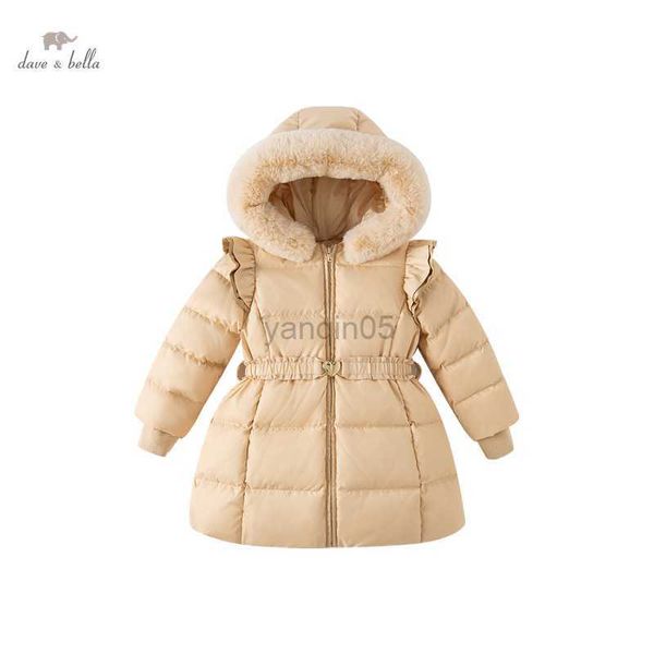 

down coat dave bella winter baby girls 5y-13y fashion solid hooded down coat children 90% white duck down padded kids jacket dk4224028 hkd23, Blue;gray