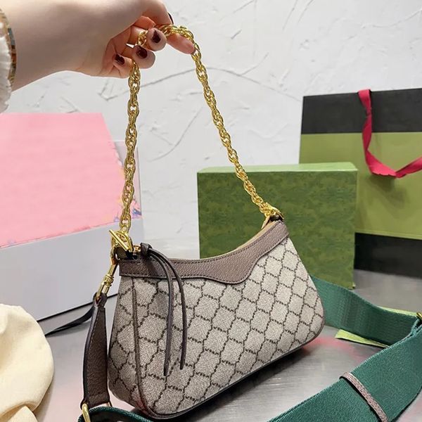 

luxury designer crescent moon handbag women ophidia underarm bags strawberry hobo shoulder bag red green shoulder straps tote purse wallet