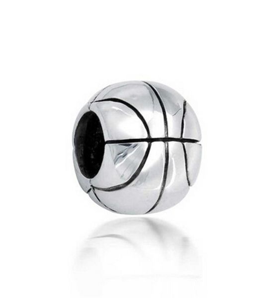 

myd jewelry large hole metal bead basketball sports european charms fits bracelet3585420, Black