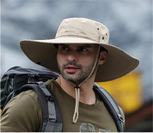 

summer travelers outdoors on foot fisherman for man wide brim hat waterproof hat camping men plus size bucket hat sun3187986, Black;green