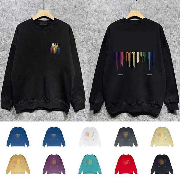 

men's am warm hooded mens womens fashion streetwear pullover sweatshirts loose hoodies lovers clothing 111 l230725, Black