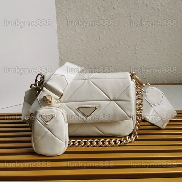 

10a mirror quality designers small system flap bag 21cm hobo womens real leather sheepskin quilted black purse nylon handbags shoulder strap