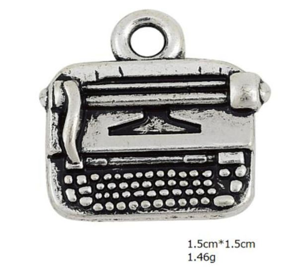 

2021 classic vintage tibetan silver plated typewriter charms diy jewelry1646889, Bronze;silver