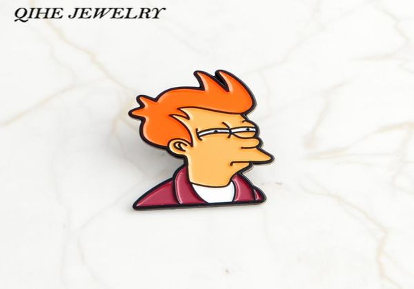 

qihe futurama brooches philip j fry enamel pins tv show badges cartoon figure jewelry gift for fans7974116, Gray