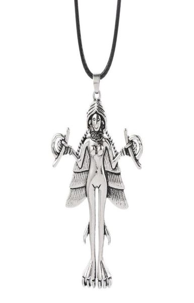 

pendant necklaces lilith innana ishtar necklace demon sigil luciferian satanic talisman chain occult amulet jewelry5140783, Silver