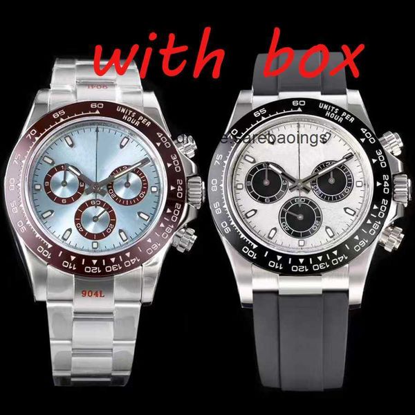 

watchsc automatic mens watch stainless steel multi-dial luminous classic generous rubber strap adjustable watchesmen's 41mm designer 90, Slivery;golden