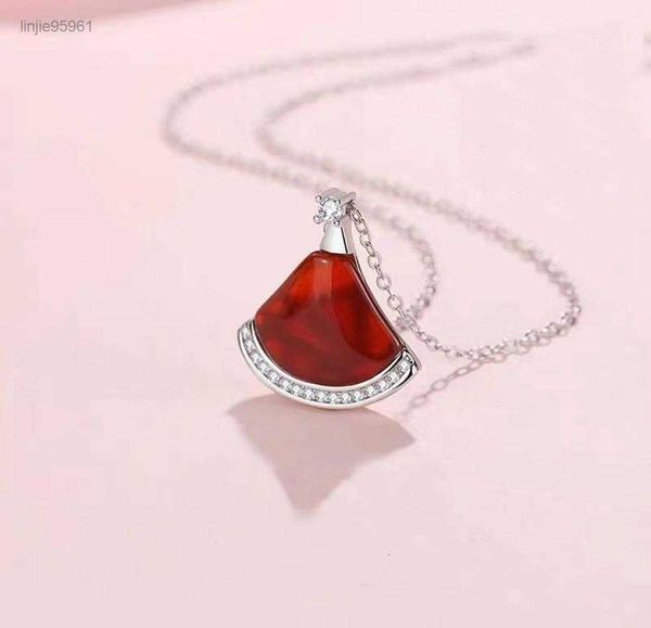 

fashion charm mini skirt necklace black onyx pendant luxury original packaging5689400, Silver