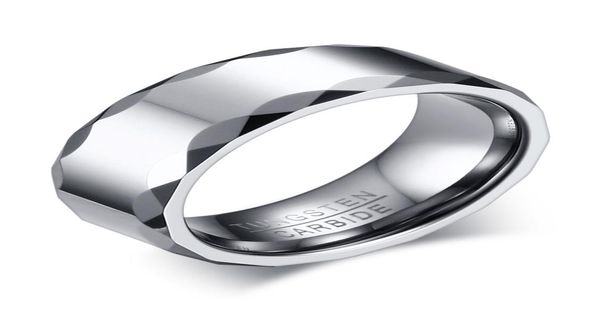 

engraving 8mm high polished tungsten carbide ring mens wedding band with faceted edge2333321, Silver