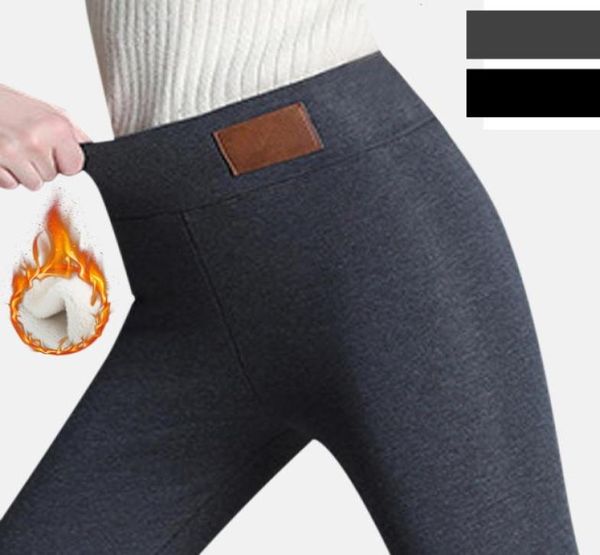 

black warm pants winter tights thick velvet casual pants comfortable wool fleece trousers ladies lambskin cashmere pants v1911112299392, Black;white