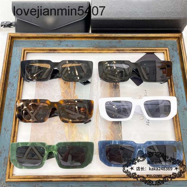 

2023 design sunglasses %80 factory wholesale and retail p family new dark glass women's net red same personalized small box plate sungl, White;black
