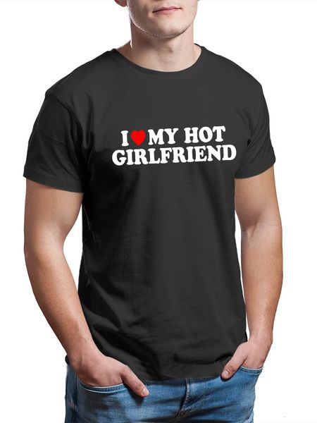 

mens tshirts vintage funny i love my girlfriend t shirt sweet couple printed tshirt men boyfriends gifts casual streetwear 230724, White;black