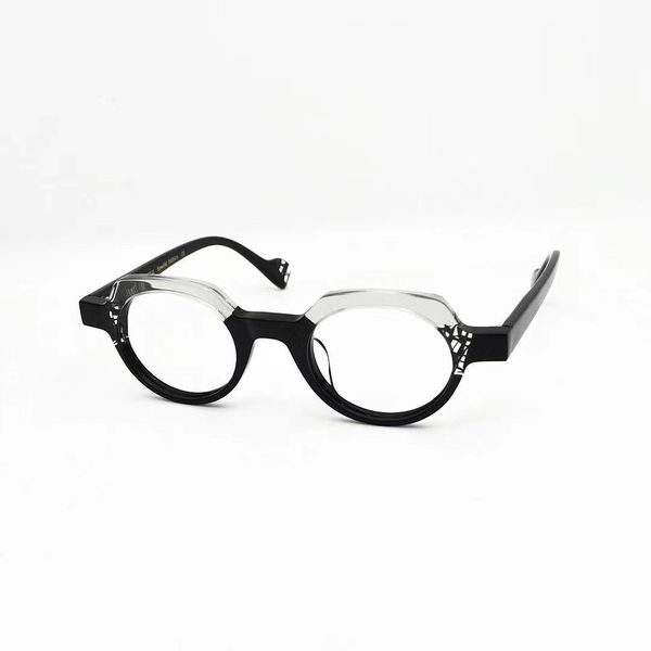 

360 new fashion optics glasses with uv protection for men and women vintage oval frame popular come with case classic glasses, White;black