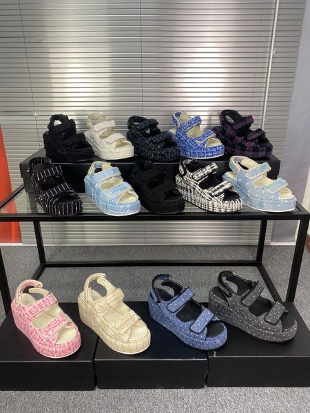 

10a original quality women's men's sandals high heels flat shoes luxury brand fashion summer slippers sandals size 35-41, Black