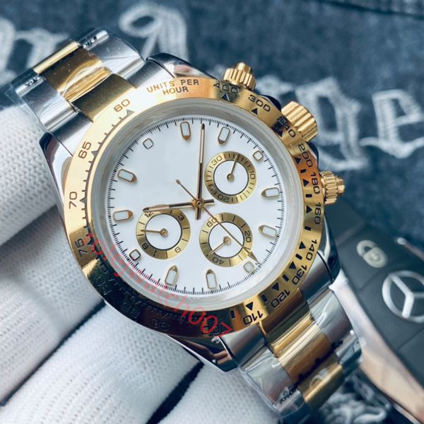 

rolej mens watch st9 steel all subdials working 40mm automatic mechanical 2813 movement sapphire glass ceramic bezel cosmograph watches dhga, Slivery;brown