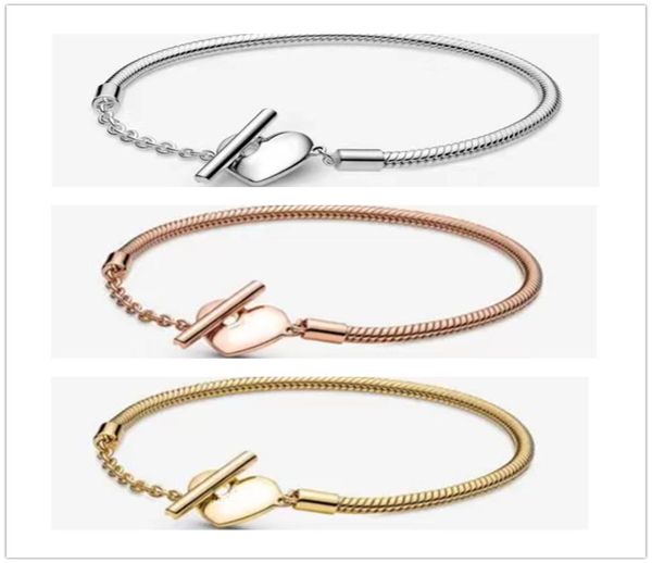 

925 sterling silver beaded strands heart chain bracelet for beaded women's jewelry fashion designer holiday gifts4174200, Black