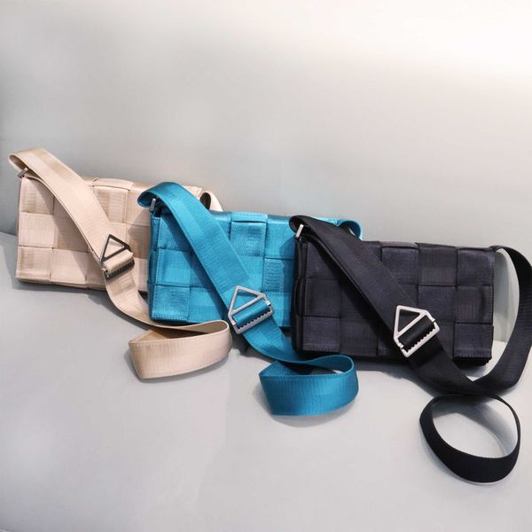 

designer bag cassette bags woven crossbody small square bag fashion plaid crossbody bag solid color women's bag
