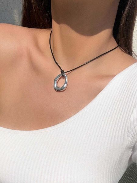 

women's accessories water-drop charm necklace, Silver
