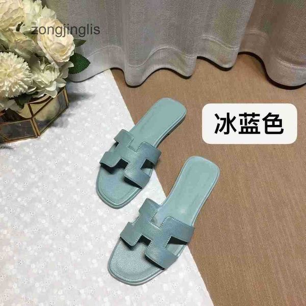 

higoran summer setting 2023 shoes slippers bear women's designer slipper sandal h beacleather leisure fashion wear rhinestone flat bott