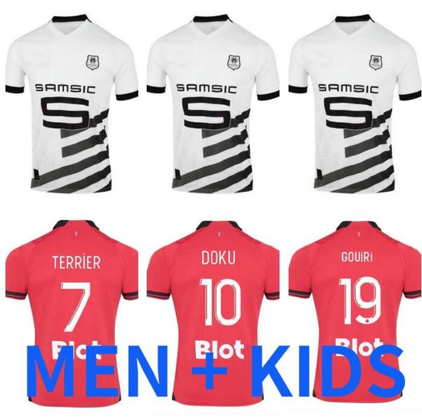 

2023 2024 stade rennais soccer jerseys rennes terrier bourigeaud kamaldeen kalimuendo gouiri maillots de foot 23 24 doku tait football shirt, Black;yellow