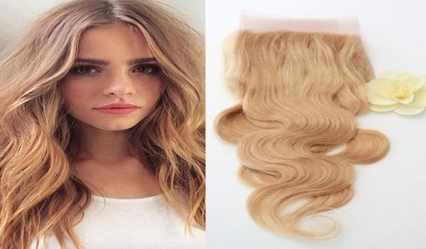 

evermagic hair 27 blonde lace frontal closure 13x4 ear to ear brazilian body wave 820 inch human remy hair shippiping1596562, Black
