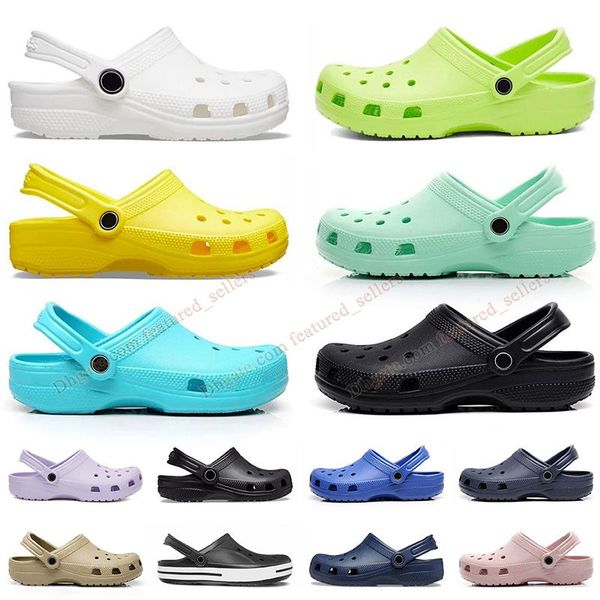 

2024 slippers classic clogs sandals slip-on black white red grey outdoor sports beach waterproof shoes slides men nursing hospital women coa