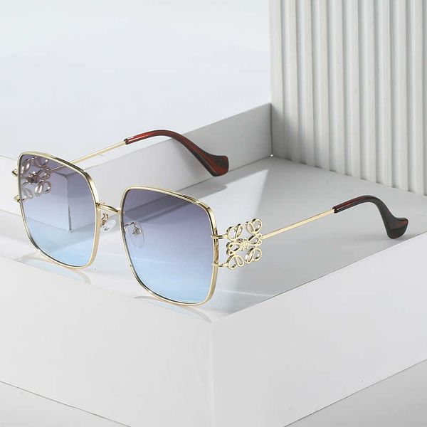 

2023 new fashion metal frame men's street p women's sunglasses, White;black