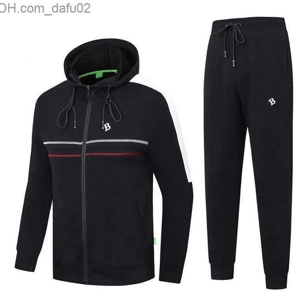 

men's tracksuits mens hooded tracksuits suits and color casual sports suit cardigan set fall winter men sweatshirt clothing z230726, Gray