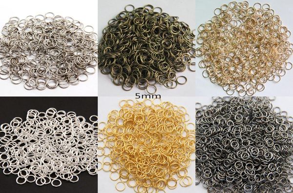

500pcs diameter 5mm silvergoldengun blackbronzerose goldwhite k open jumprings jump ring split rings diy supplies jewelry a7277930, Silver
