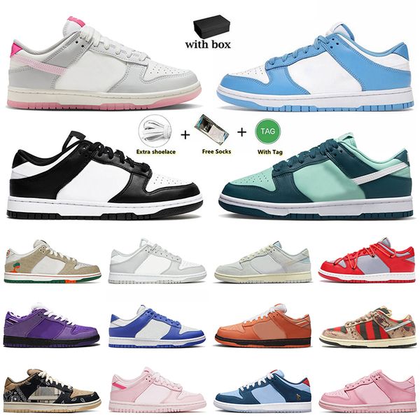 

2023 men women designer shoes sneaker panda dunksbs loe white black unc blue grey fog pn dust syracuse candy vintage green sail platform men