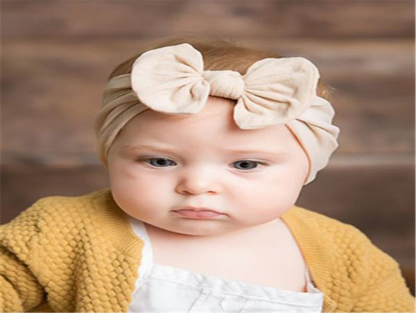 

baby turban bebe headbands baby girls hairbands bow knot headband soft fashion headwraps nylon hair accessories5559835, Slivery;white