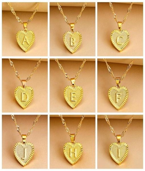

gold english initial necklace letter heart pendant necklaces chains for women fashion jewlry gift will and sandy7156512, Silver