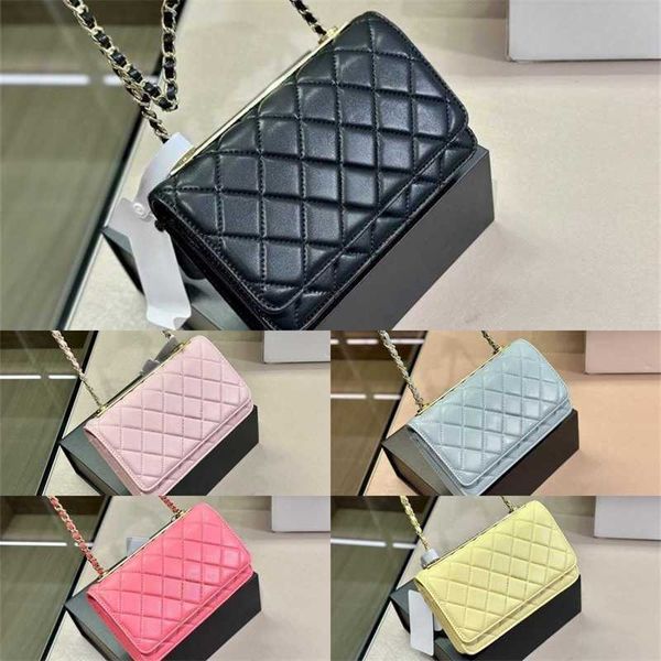 

luxurys channel bag designer bags handbag messenger bags envelope bag tote 2023 fashion texture chain leather multifunctional portable shoul