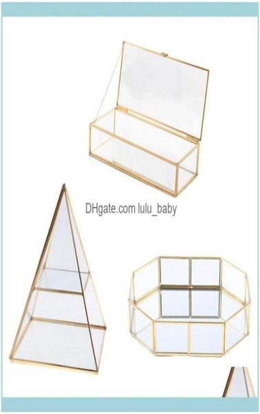 

packaging jewelrytrinket storage case shinnie women jewelry dispaly stand pyramid clear glass box jewellery display vanity tray 945855379, Pink;blue