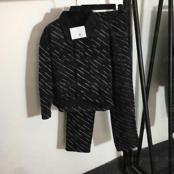 

23ss women pants sets womens designer clothing casual suit full of logo letter print front short back long denim jacket high waisted jeans s, White