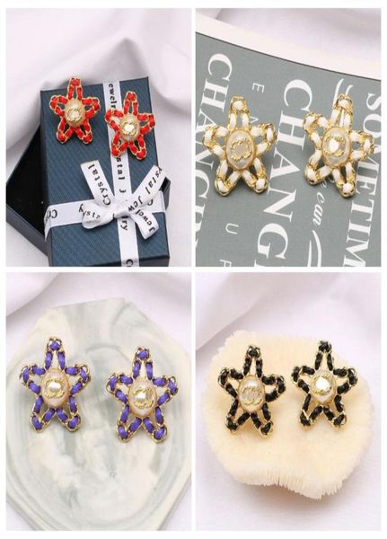 

womens crystal earrings ear stud women designer brand letter pearl elegance temperament simple ladies wedding party jewelry access3448074, Golden;silver