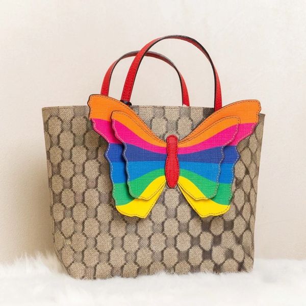 

designer bag women handbag rainbow butterfly shaped children bag canvas tote bag shopping bag