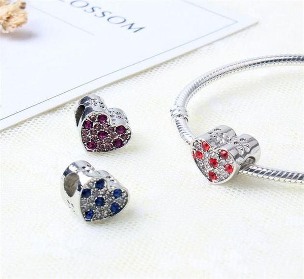 

fits p bracelets 20pcs heart purple blue red crystal silver charms fits p charms bracelet beads for jewelry making 2894971969, Black
